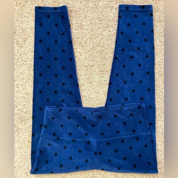 NWOT Cozy Ribbed High Waisted Polka Dot Leggings w/Revolutionary Tummy control - Picture 2 of 8